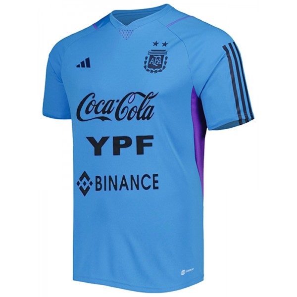 Argentina maillot d'entraînement d'avant-match uniforme de football hommes bleu sportswear kit de football haut chemise de sport 2023